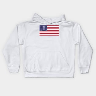 USA American Flag Patriotic Red, Blue, White Color Design Kids Hoodie